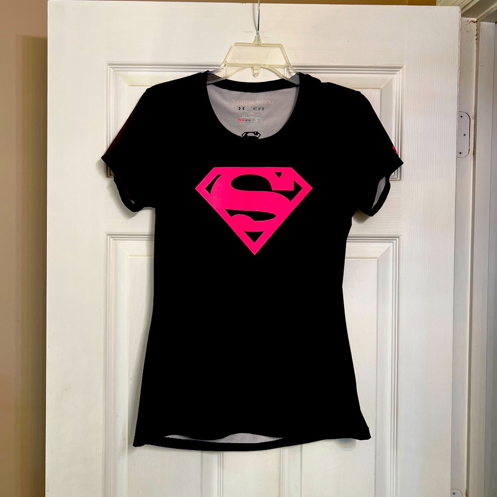 Women’s Under Armor Superman Logo Black T-Shirt